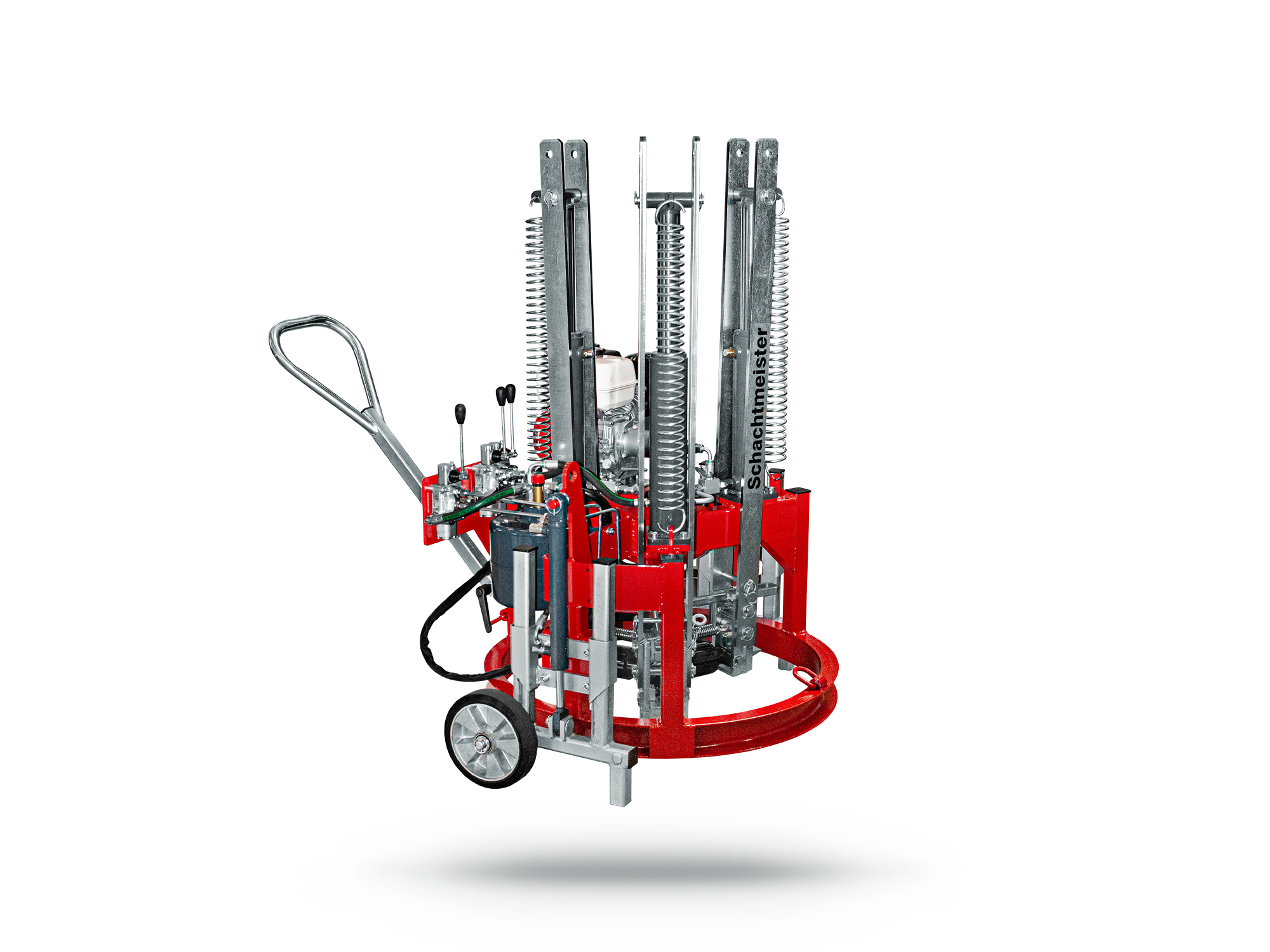 Schachtmeister Schachtrahmenheber 3-Arm - motorhydraulisch